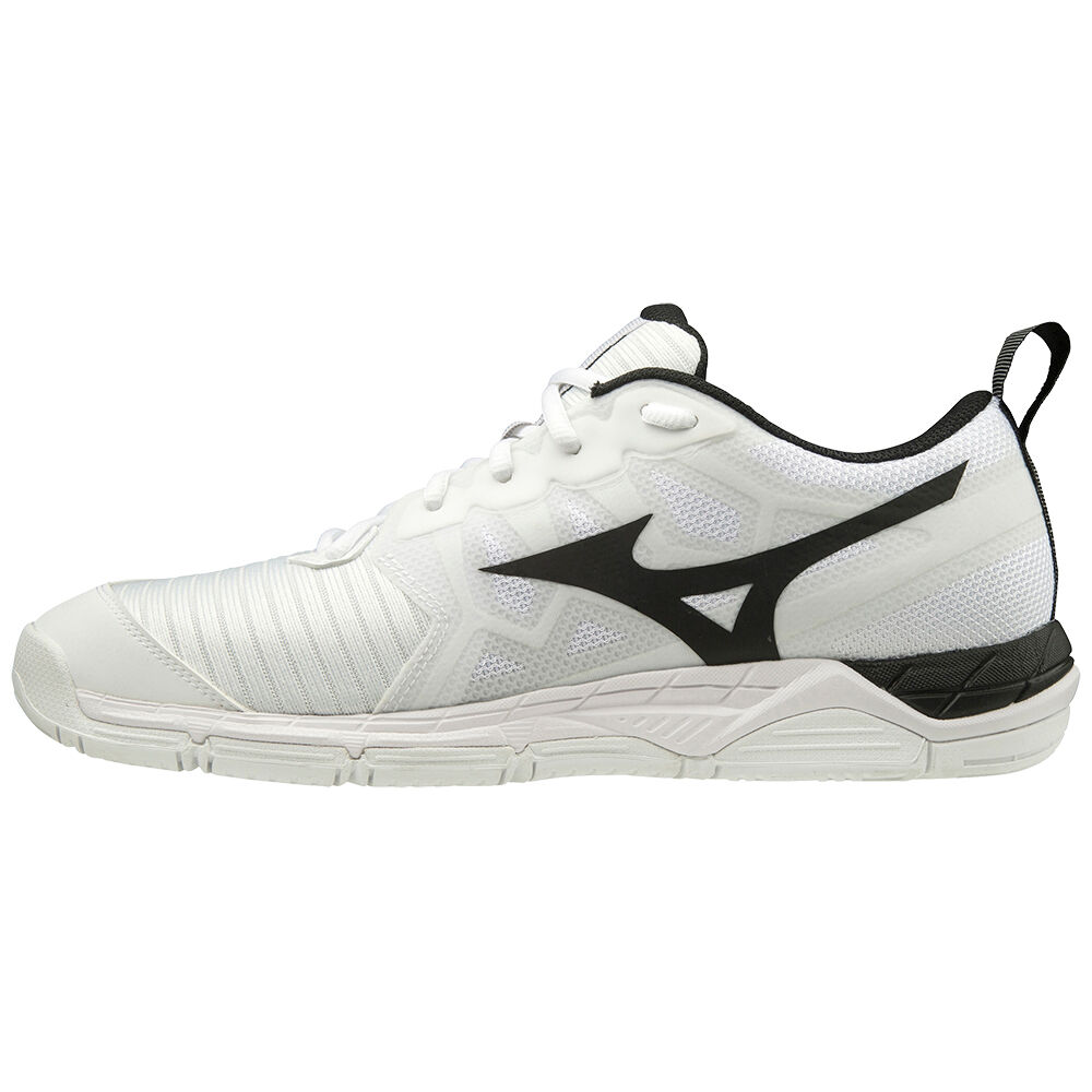 Zapatillas Voleibol Mizuno Wave Supersonic 2 Hombre Blancas/Negras Baratas MJPS-73186